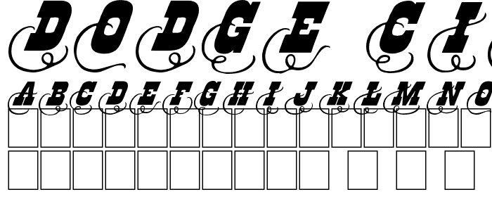 Dodge City Initials font